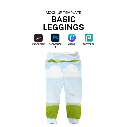 Leggings waistband mock-up template