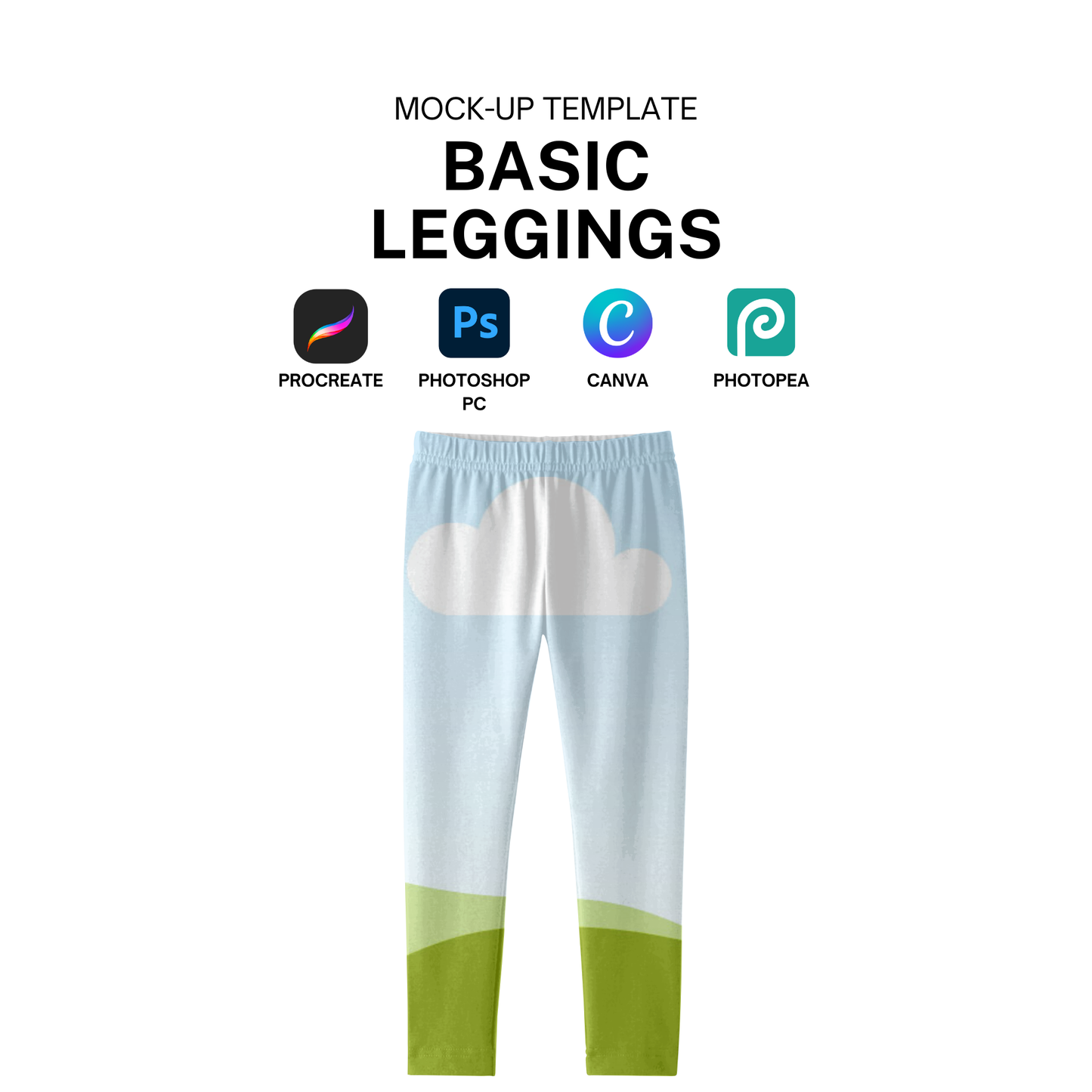 basic leggings mock-up template
