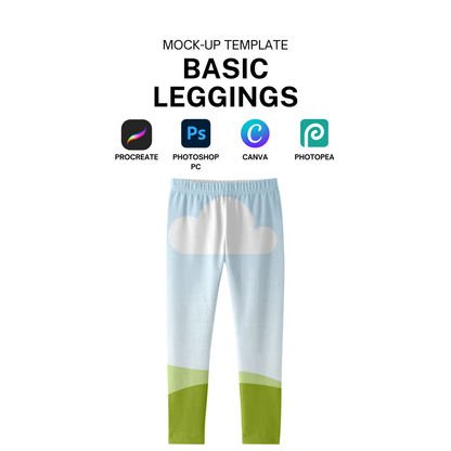 basic leggings mock-up template