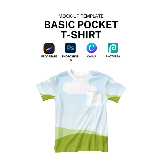 Pocket Tee Mock-up Template