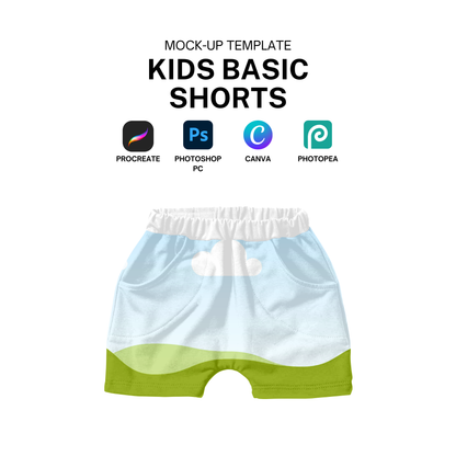 sweat shorts mock-up template