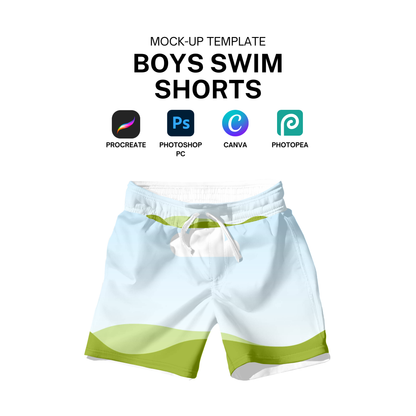 Swim Shorts Mock-up Template