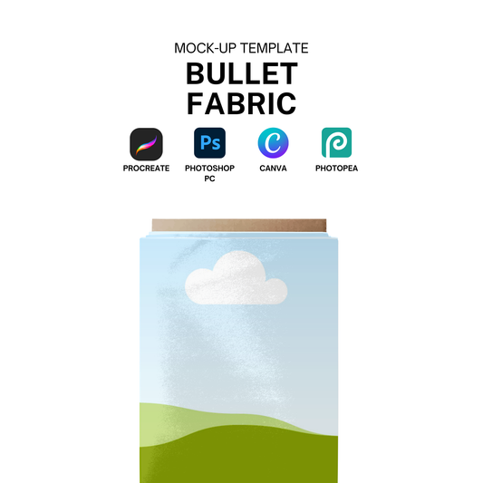 Bullet fabric roll mock-up template