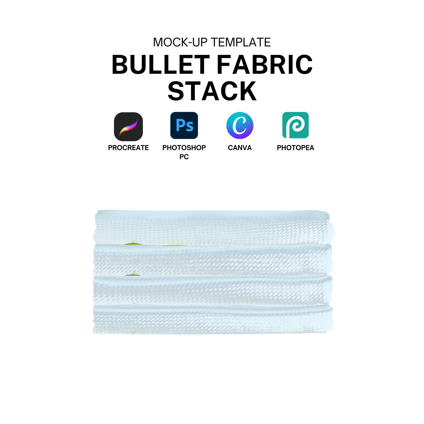 Waffle bullet fabric stack mock-up template