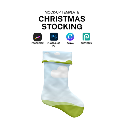 Christmas Stocking Mock-up Template