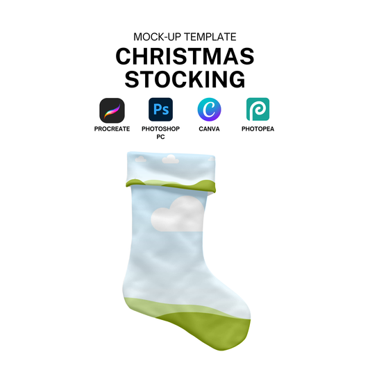 Christmas Stocking Mock-up Template