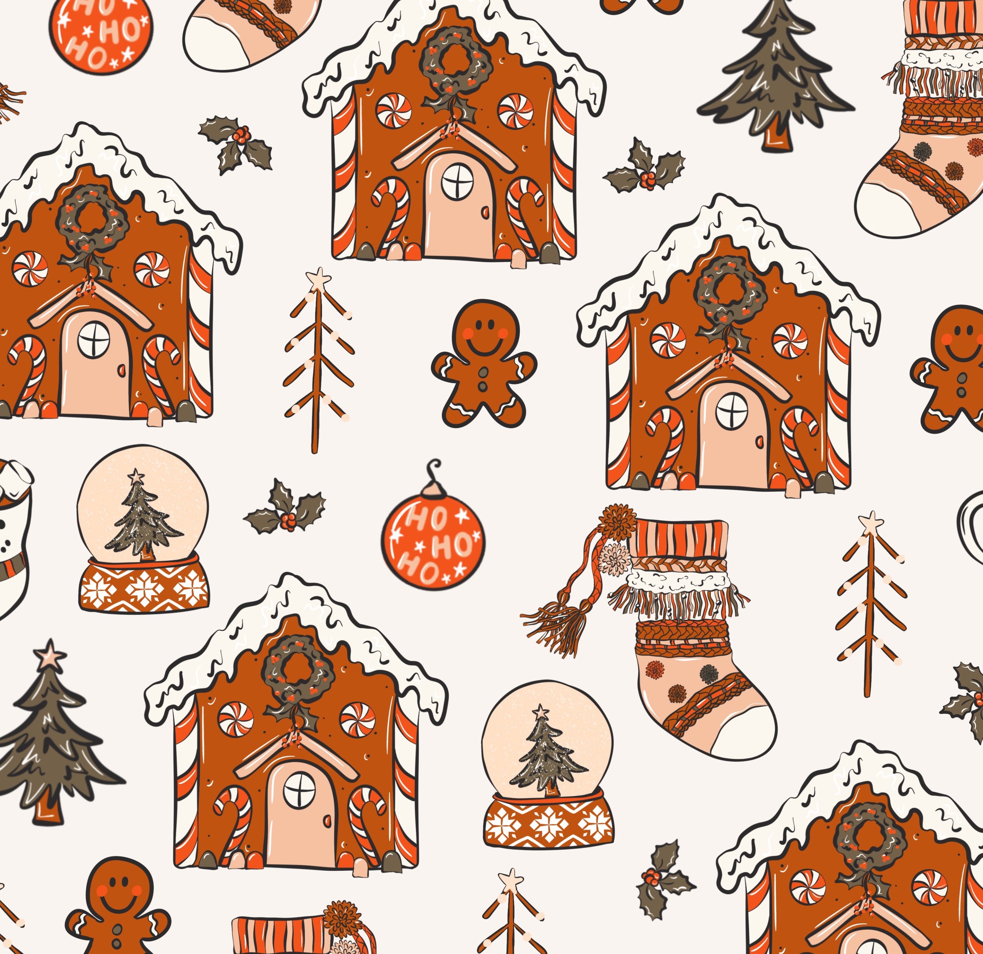 Christmas seamless surface pattern design digital downloads