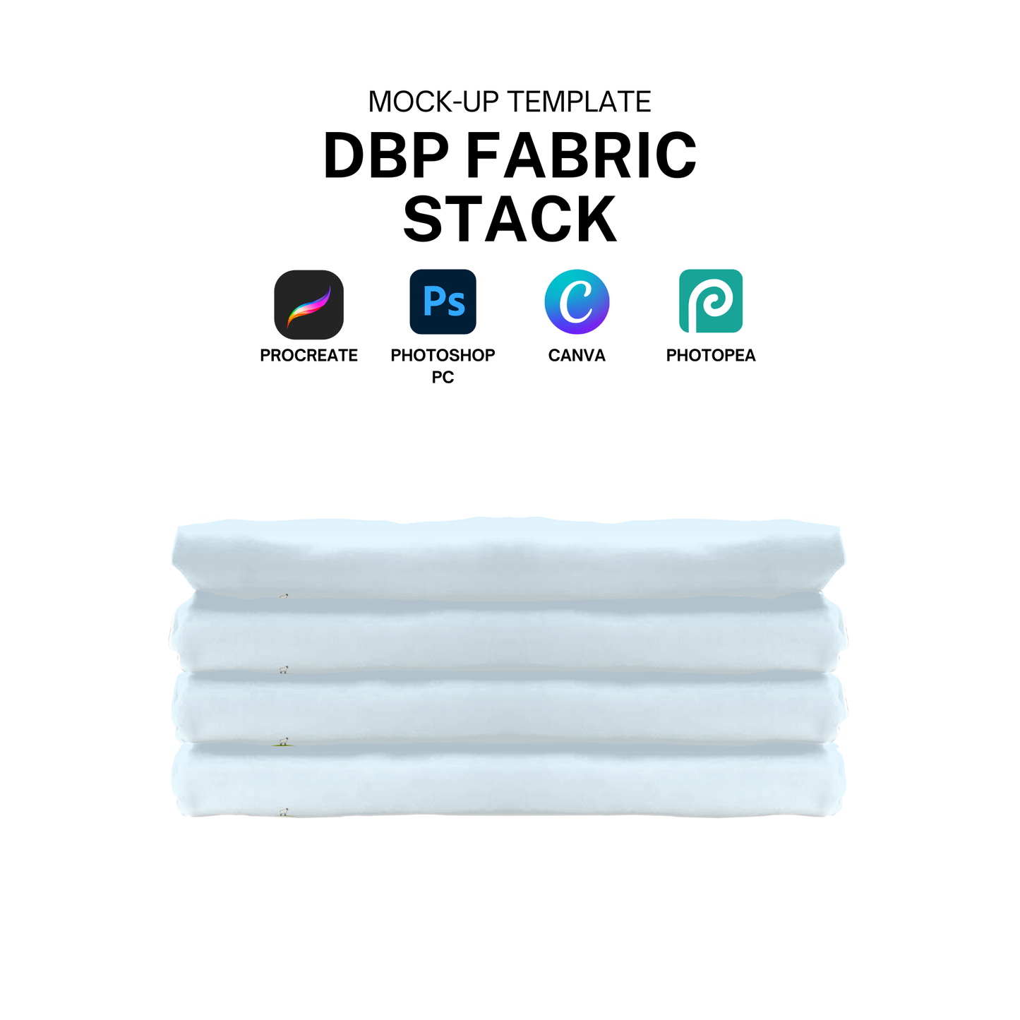 DBP fabric stack mockup template