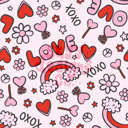 Trendy Valentine’s Day love pattern design