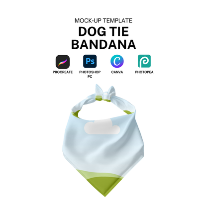 Dog Bandana Mock-up Template