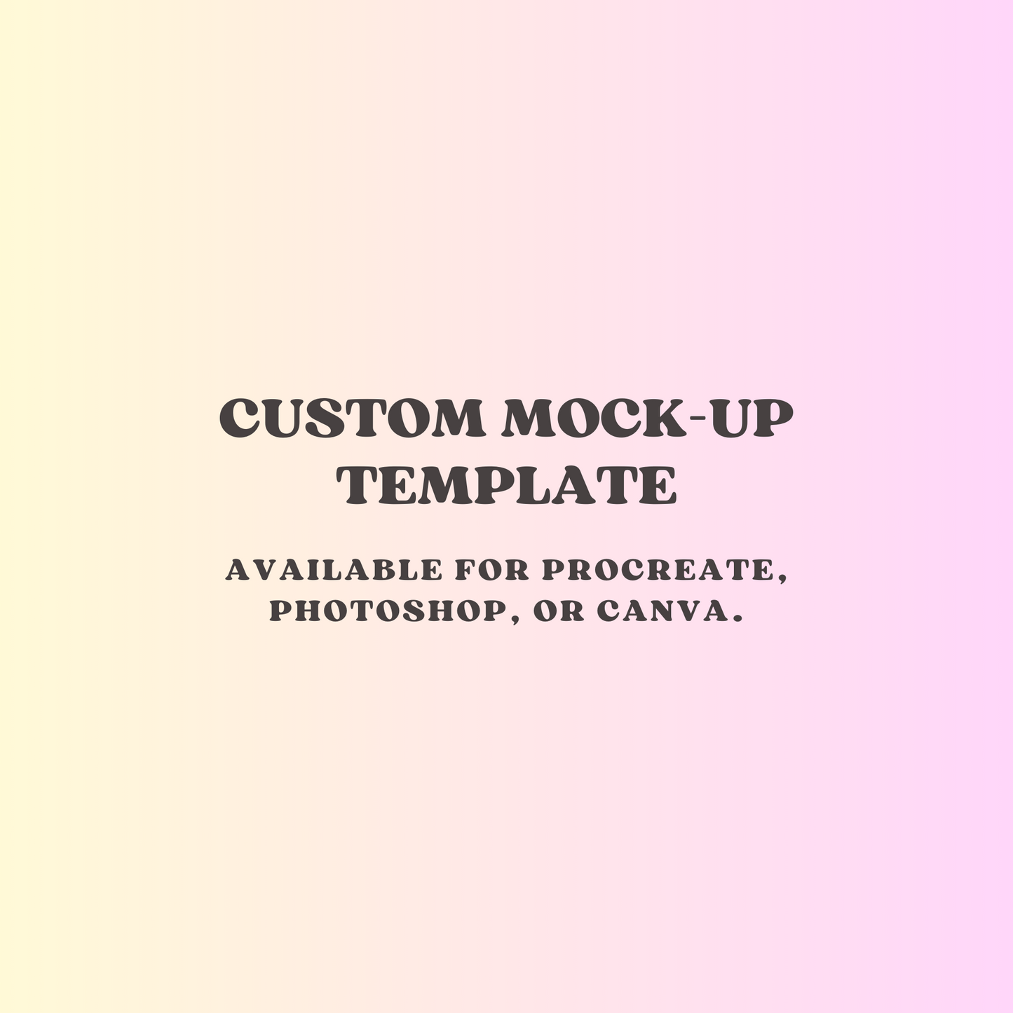 custom realistic mock-up template