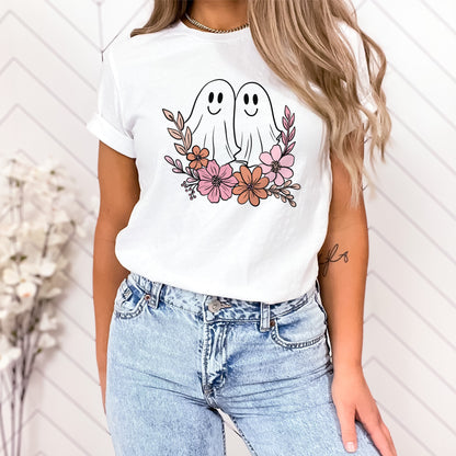 Spooky Ghost Floral PNG Design