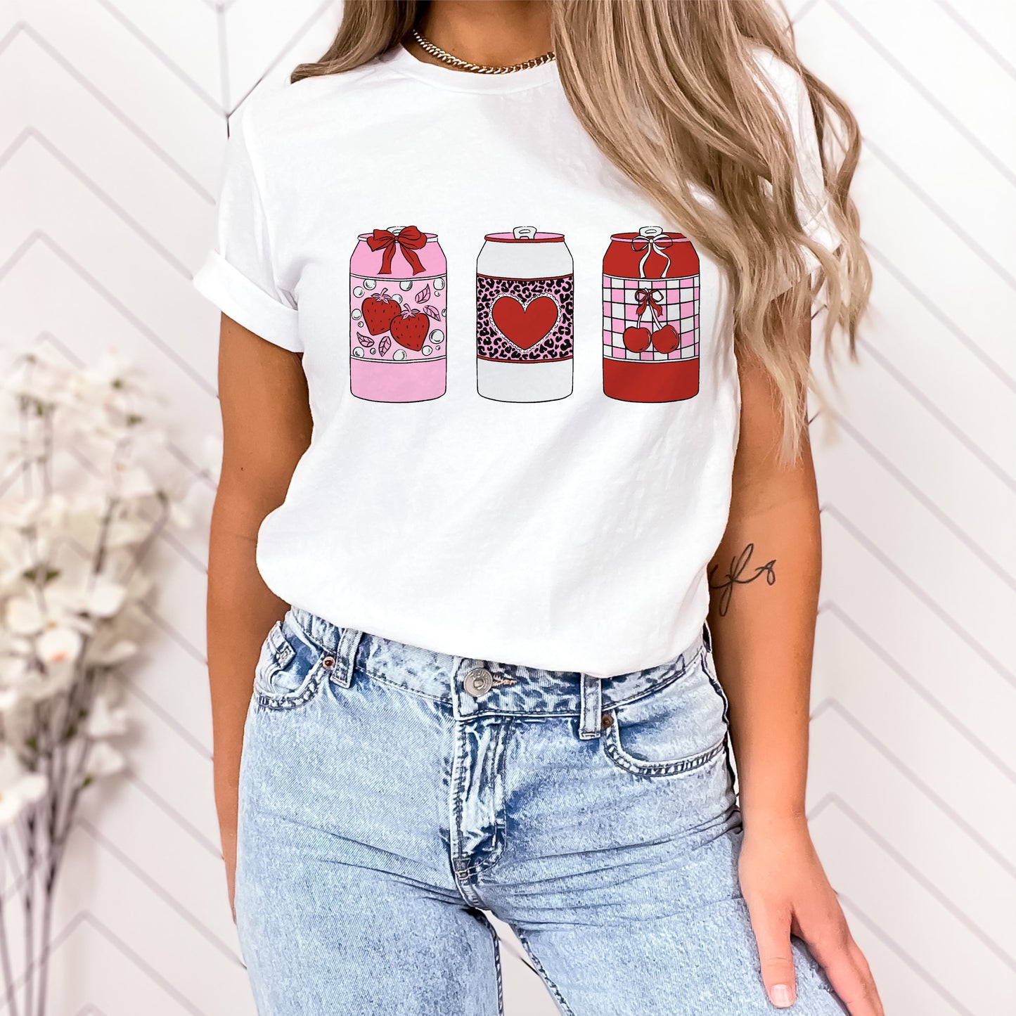 Valentine Soda Cans PNG Design