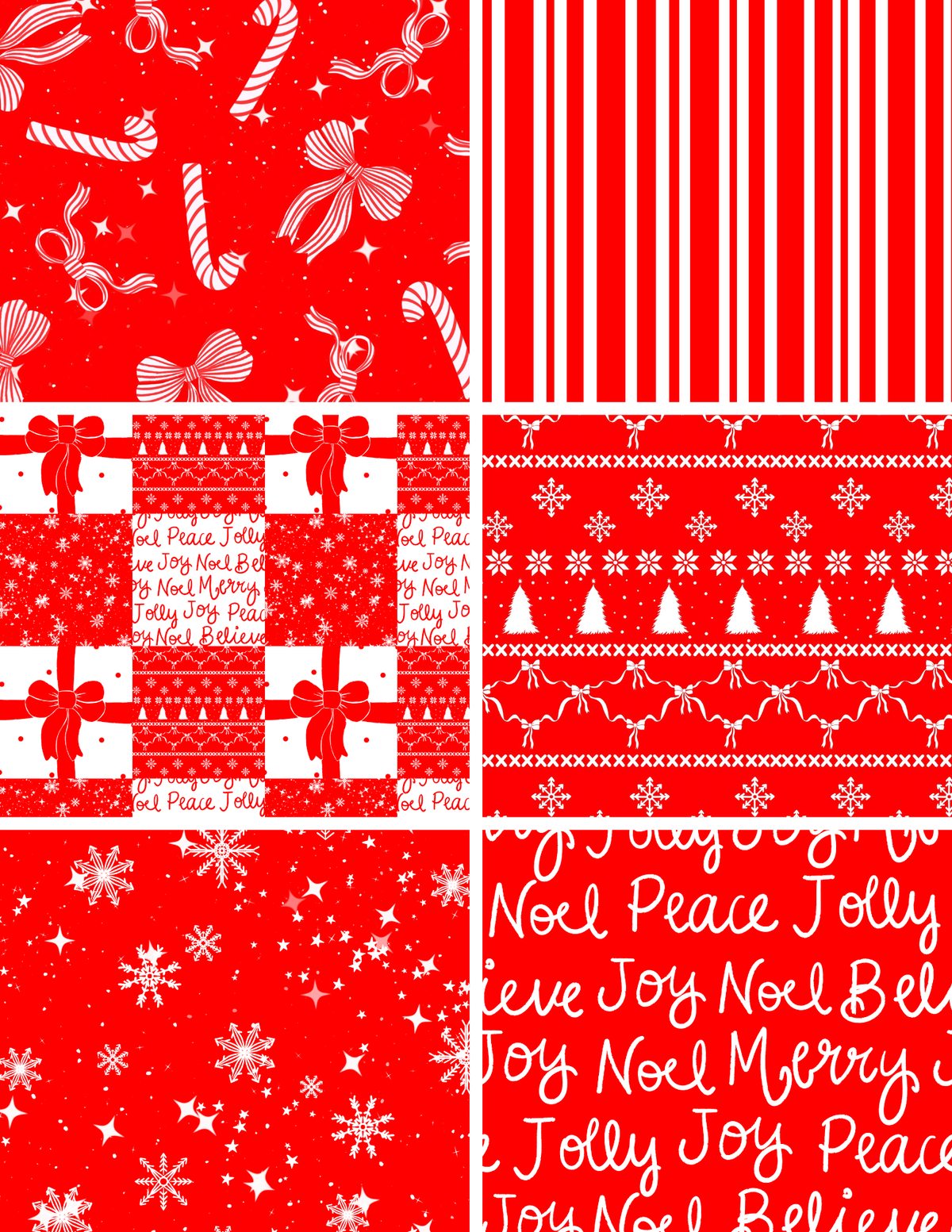 Bright Christmas Seamless Bundle