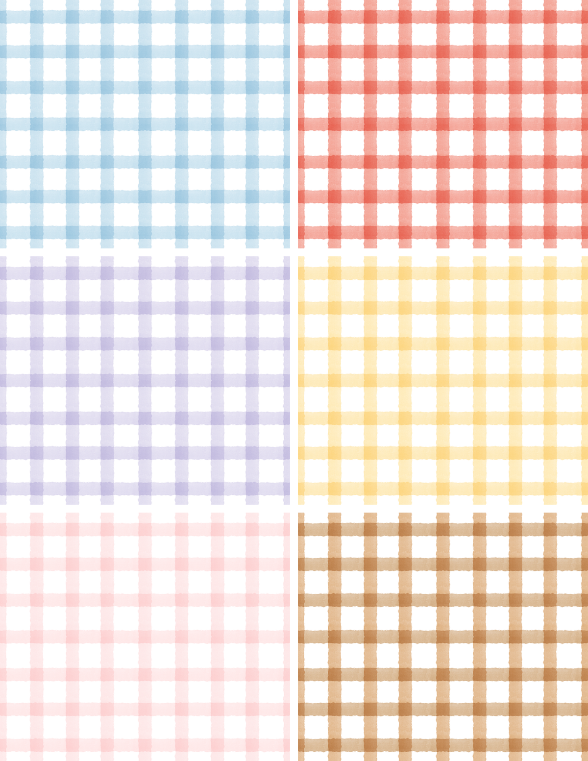 Watercolor Gingham Bundle