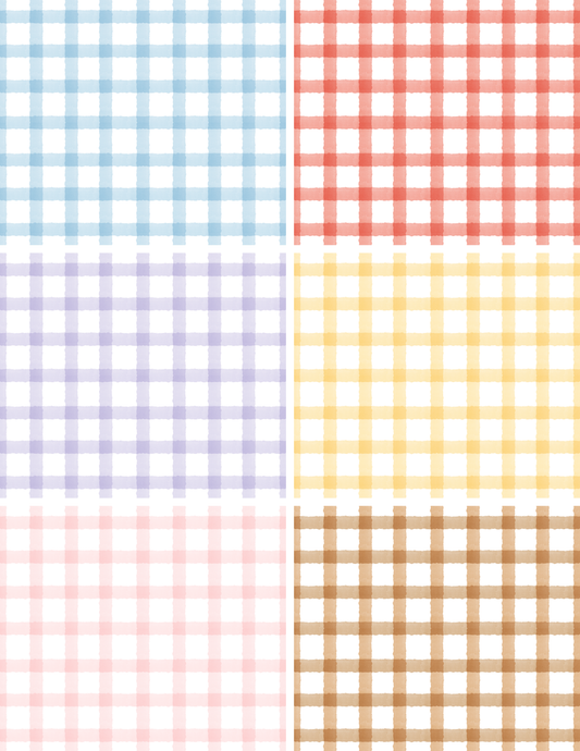 Watercolor Gingham Bundle