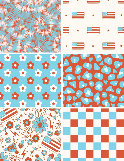 Fourth Of July Seamless Pattern Bundle