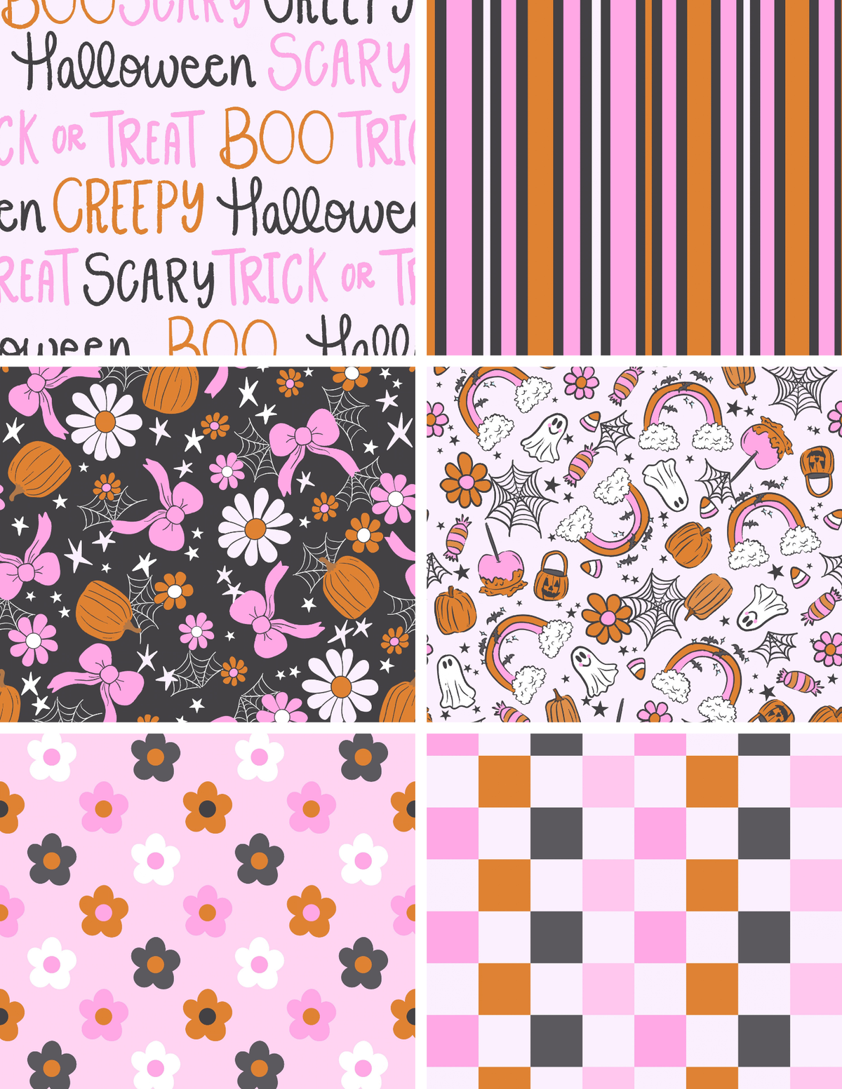 Girly Halloween Seamless Bundle