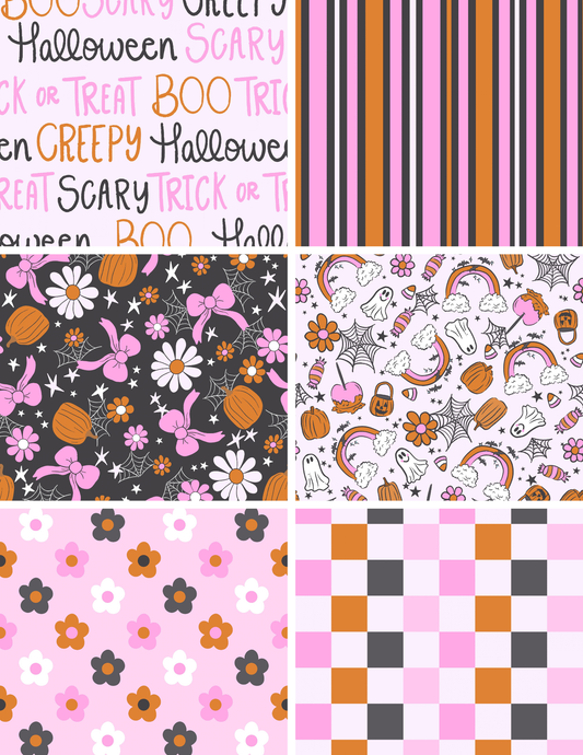 Girly Halloween Seamless Bundle