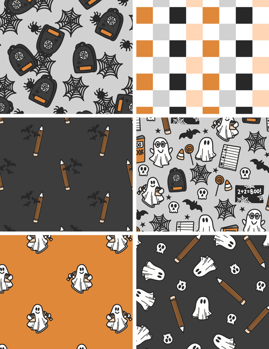 Boys Spooky School Seamless Bundle
