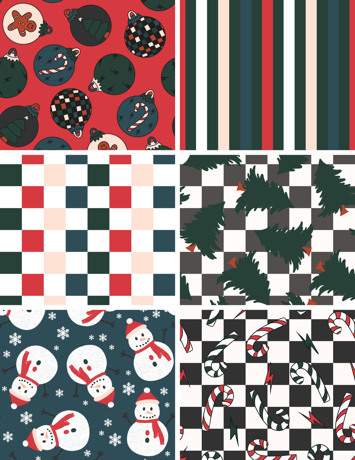 Boys Christmas Seamless pattern Bundle