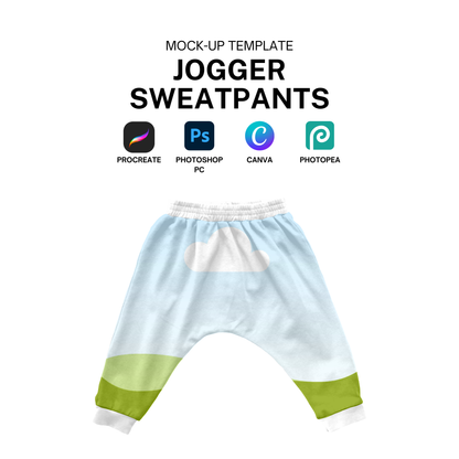 Kids Sweatpants mock-up template