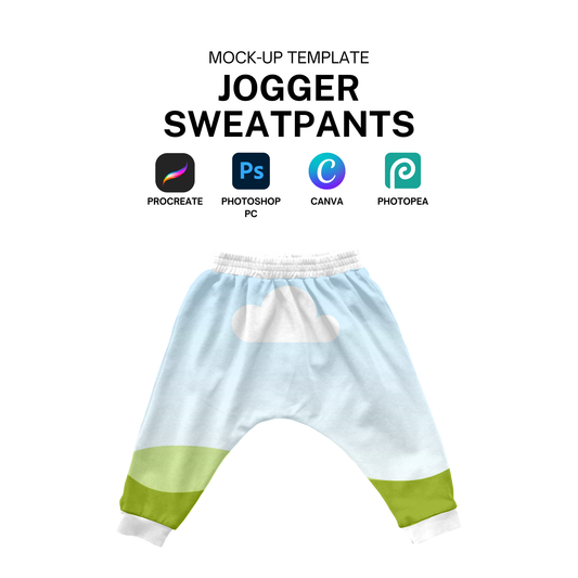 Kids Sweatpants mock-up template