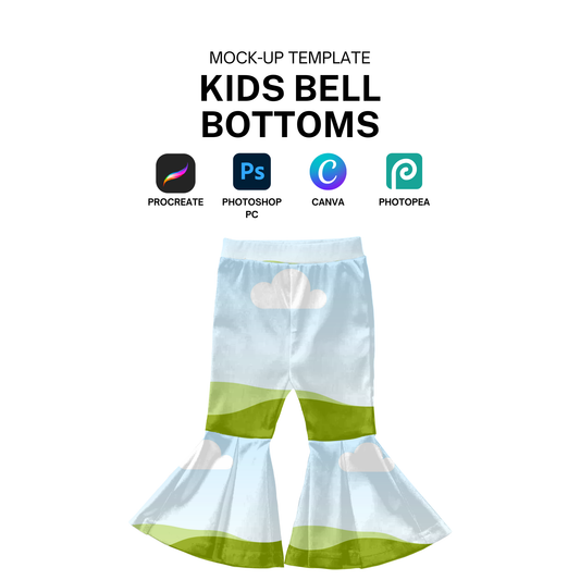 bell bottoms mock-up template