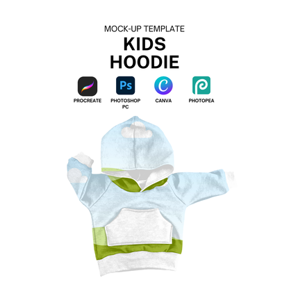 Kids hoodie mock-up template