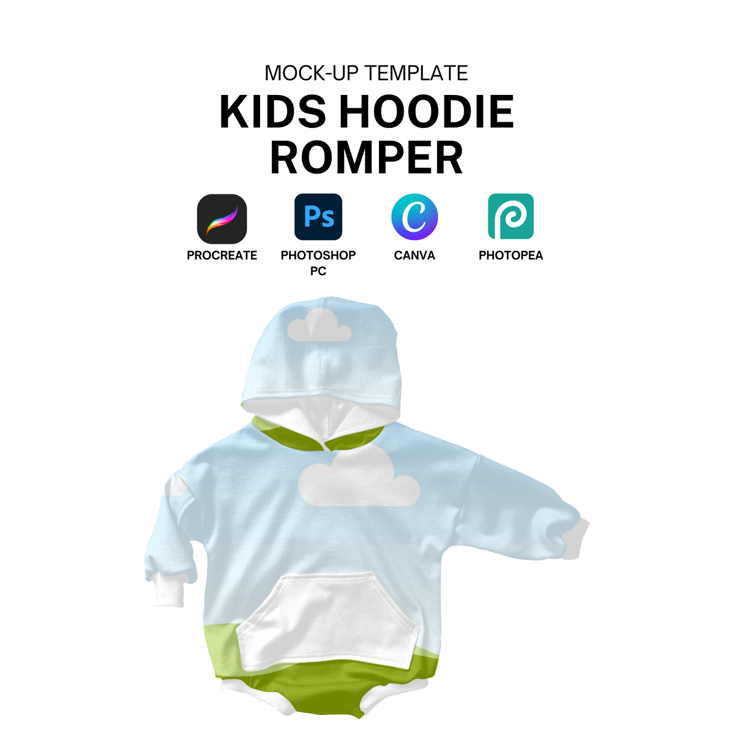 Romper sweatshirt mock-up template