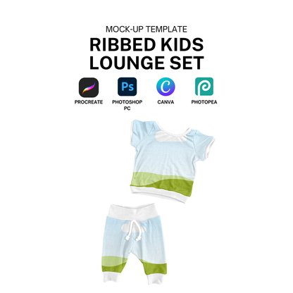 Kids lounge set mock-up template