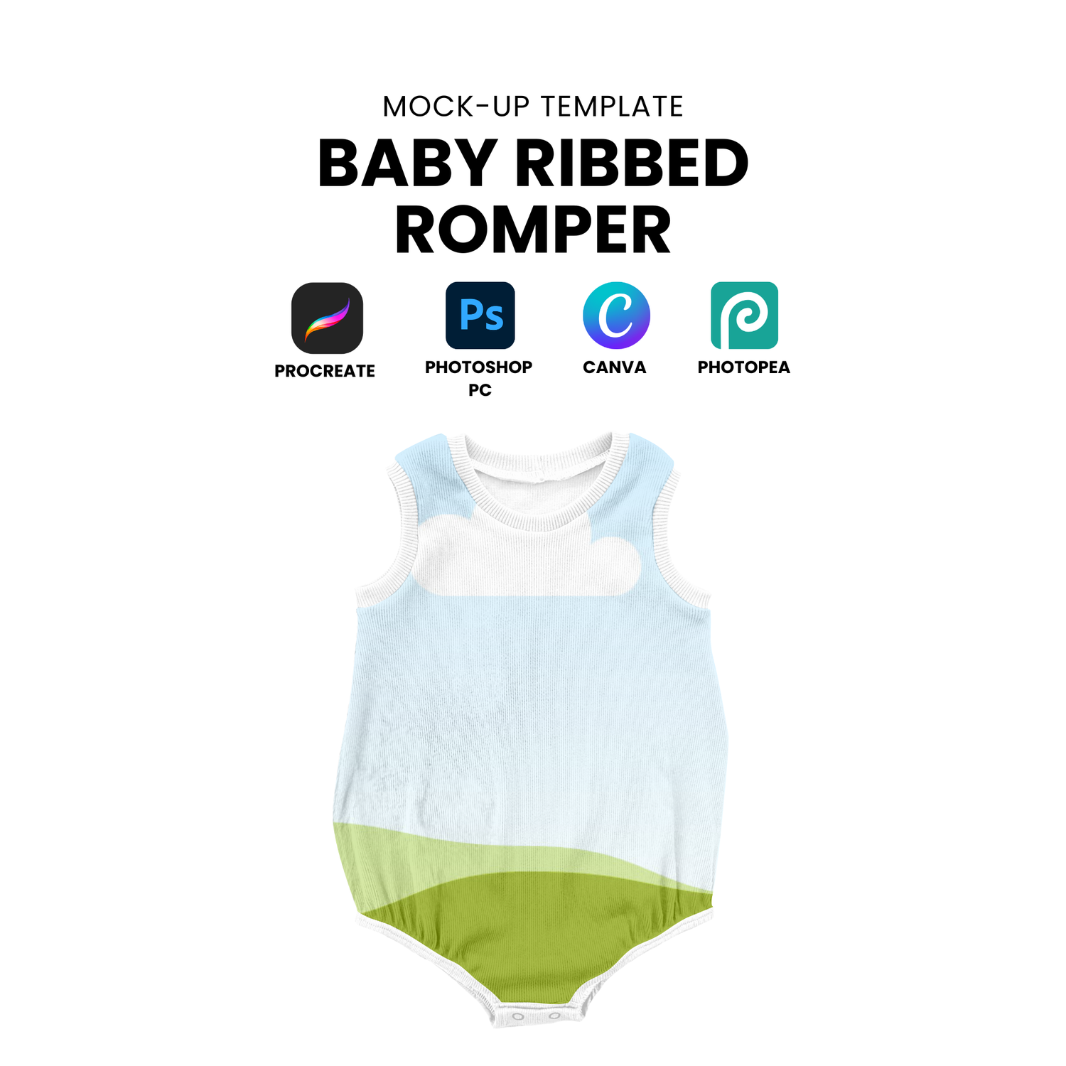 Ribbed Romper Mock-up