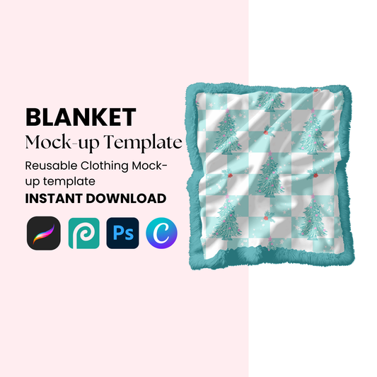 Sherpa Blanket Mock-up Template