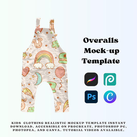 Tie overall mock-up template