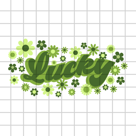Floral Lucky PNG Design