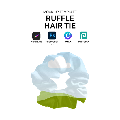 Scrunchie mock-up template