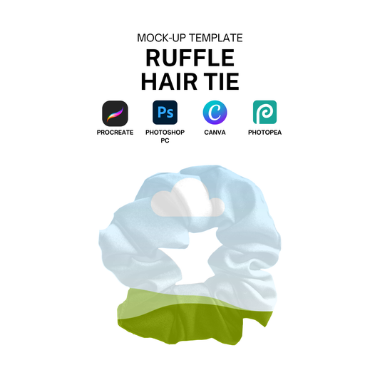 Scrunchie mock-up template