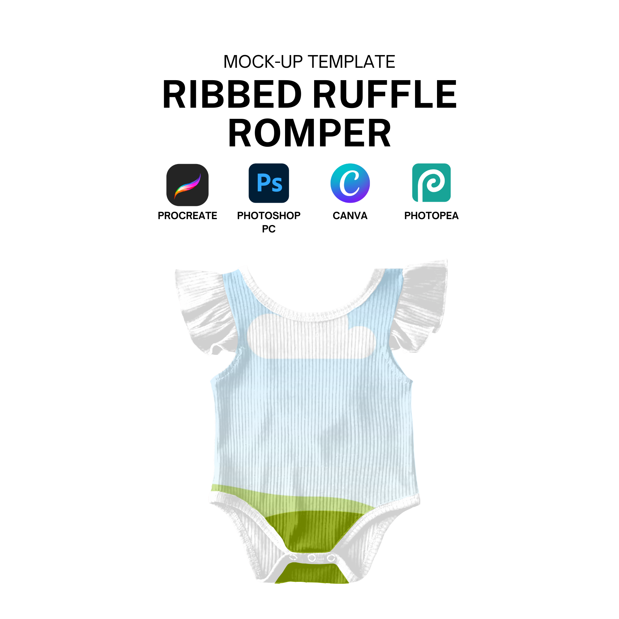 Ruffle onesie mock-up template – Skyy Designs Co.
