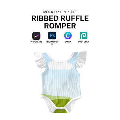 Ruffle onesie mock-up template