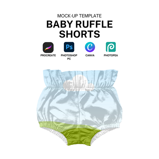Ruffle bloomers mock-up template