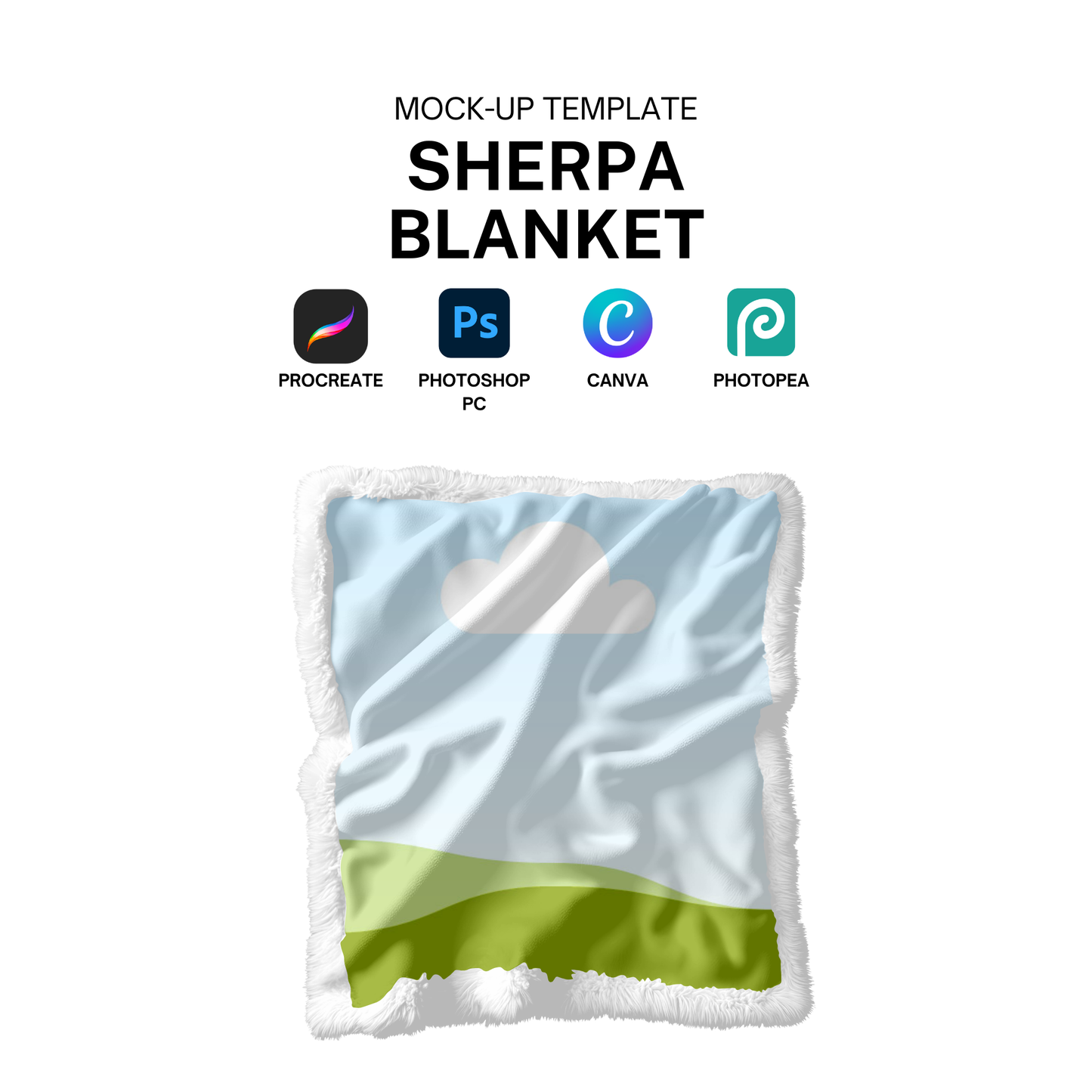 Sherpa Blanket Mock-up Template