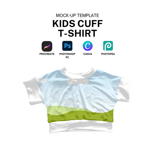 Slouchy tee mock-up template