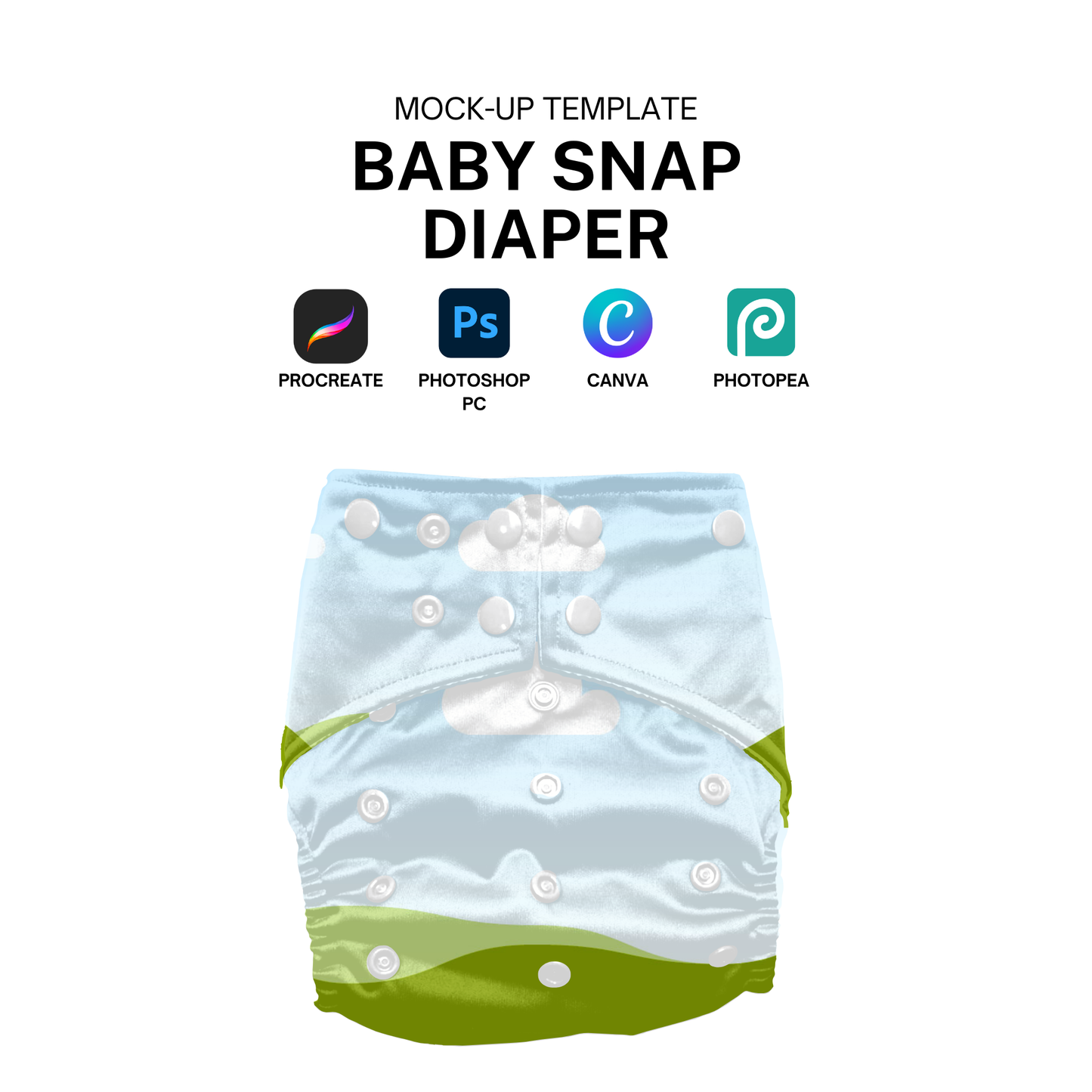 Diaper mockup template