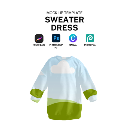 Sweatshirt dress mock-up template