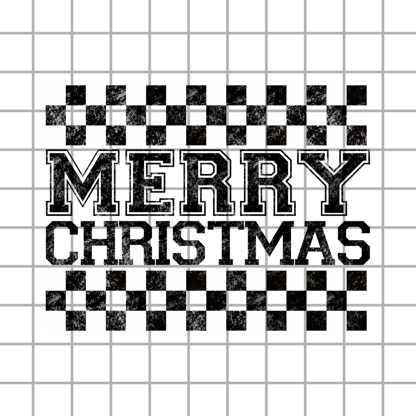 Checkered Christmas PNG Design