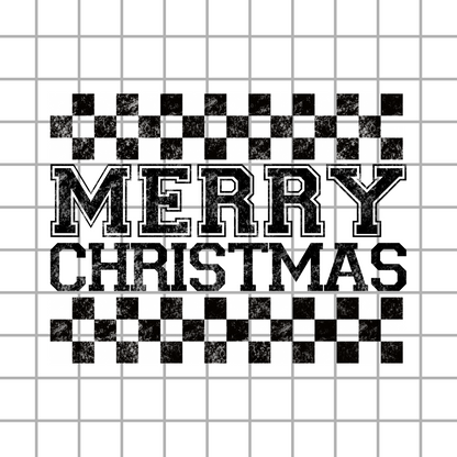 Checkered Christmas PNG Design