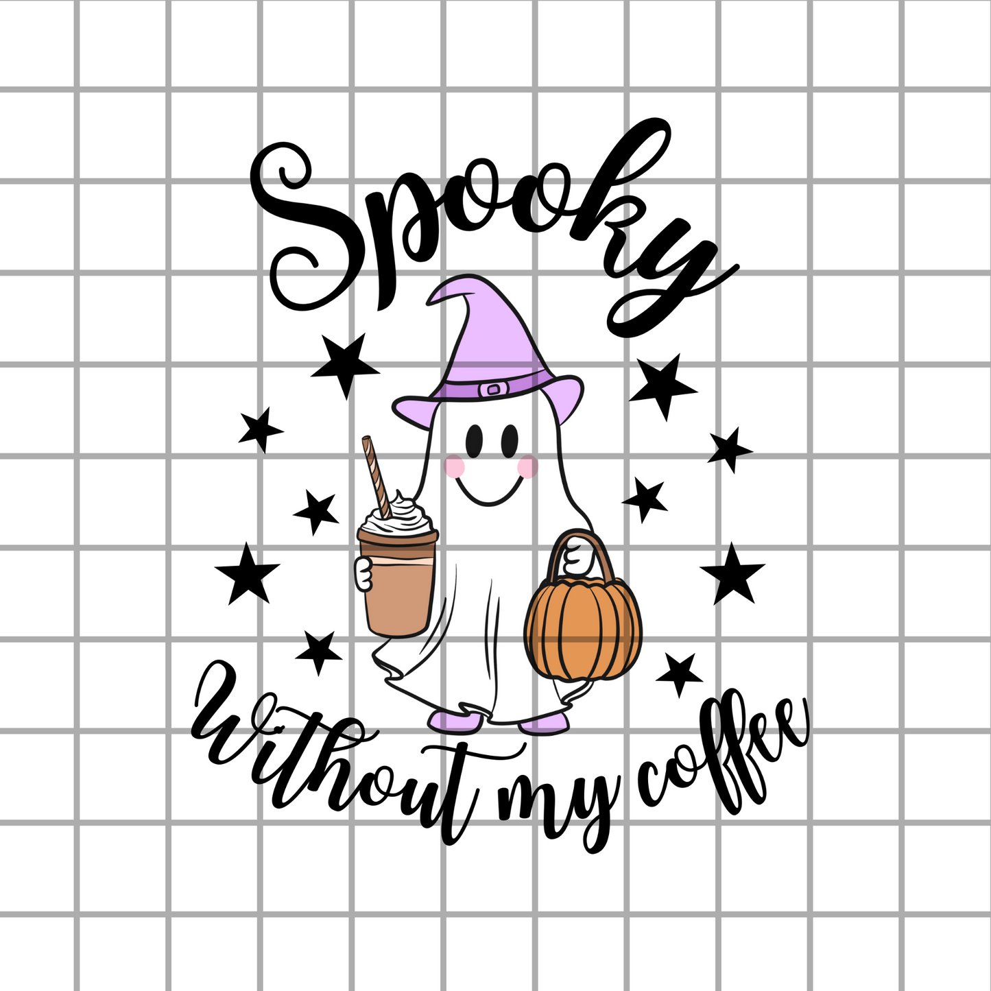 Spooky without coffee Halloween PNG Design