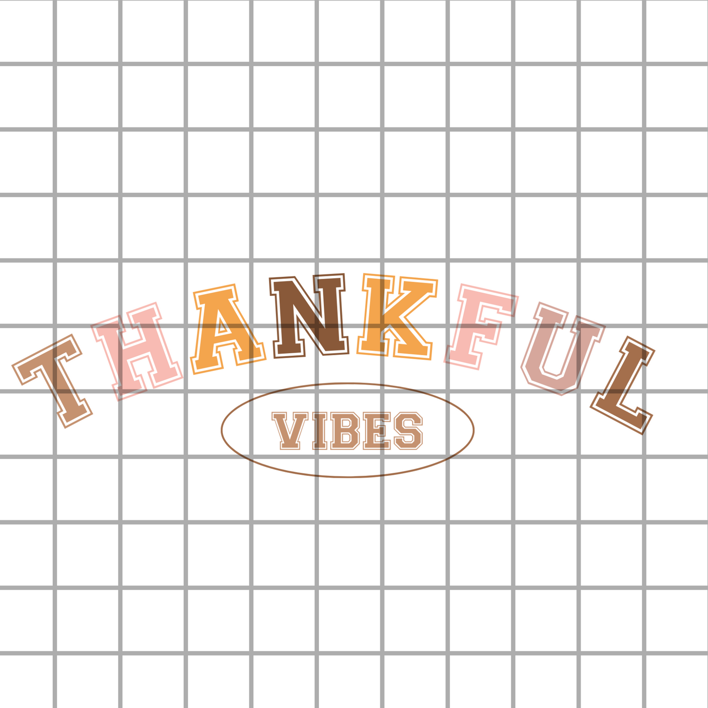 Thankful Vibes Thanksgiving PNG Design