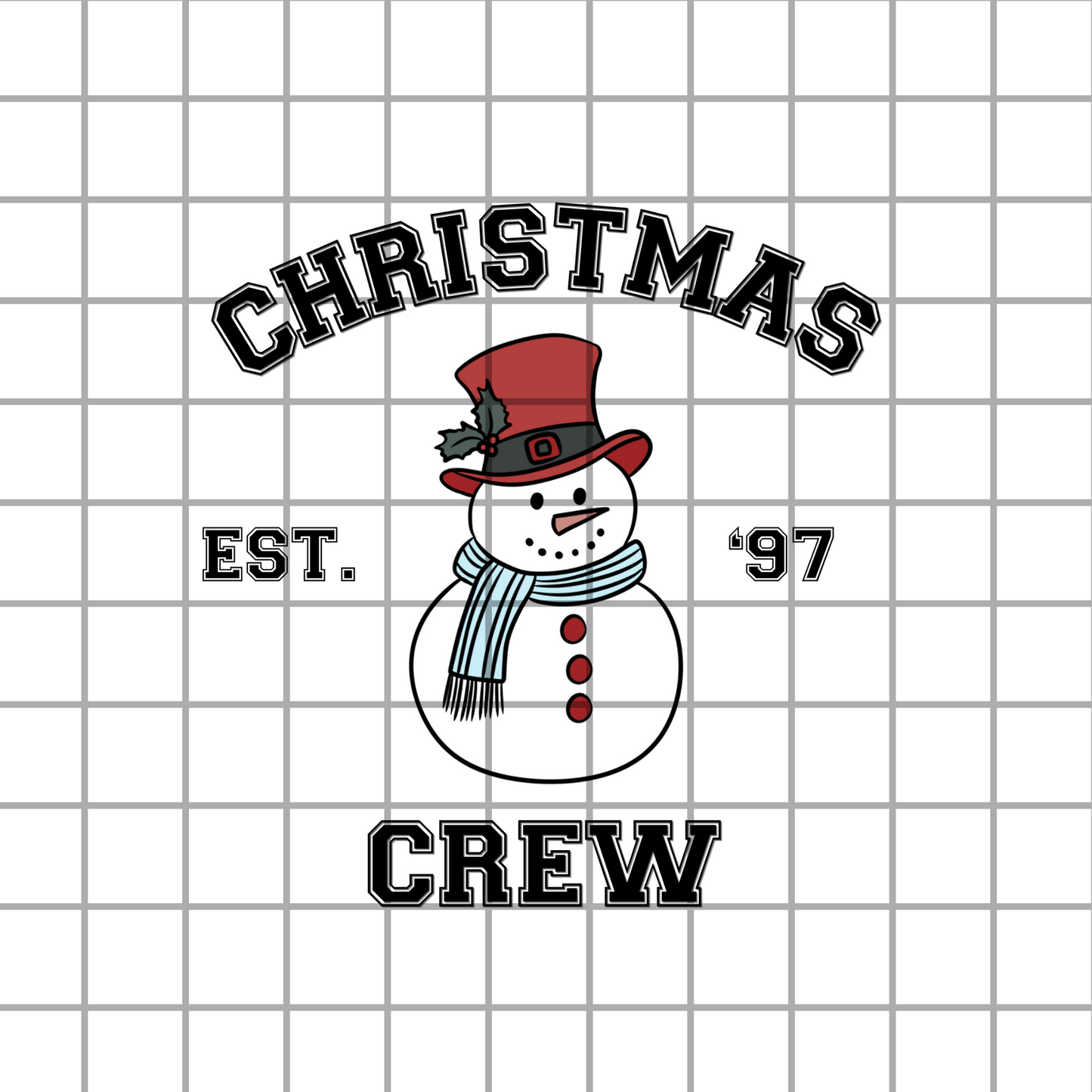 Christmas Crew Snowman PNG design