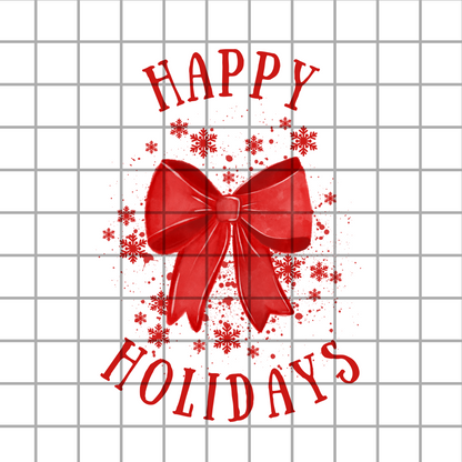 Happy holidays Bow PNG Design